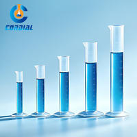 CORDIAL 10/25/50/100/250ml Plastic Measuring Cylinder with Hexagonal Base for Laboratory Use