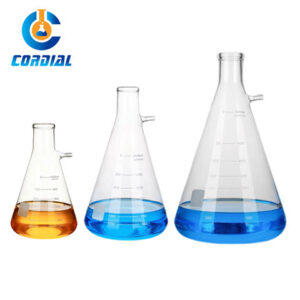 CORDIAL 1000/2500/5000/10000ml Borosilicate 3.3 Glass Filtering Flask for Laboratory Use