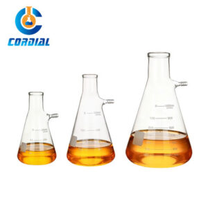 CORDIAL 125/250/500/1000ml Borosilicate 3.3 Glass Filtering Flask with Side Tubulature for Laboratory Use