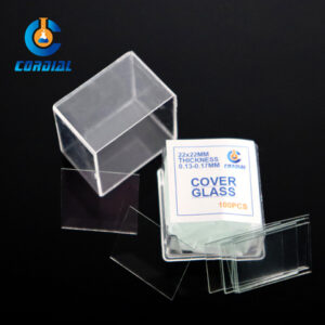 CORDIAL 22x22mm Microscope Cover Glass Slips for Laboratory Use