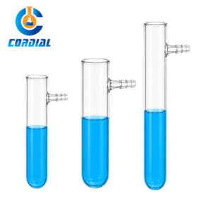 CORDIAL Borosilicate Glass Test Tube with Side Tube for Laboratory Use