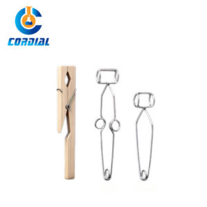 CORDIAL Spring Steel and Wood Test Tube Clamp for Laboratory Use