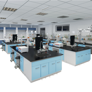 Chemical Resistant Metal Frame Lab Workbench with Sink Medical Grade for Pharmaceutical and CDC Research Laboratory Use