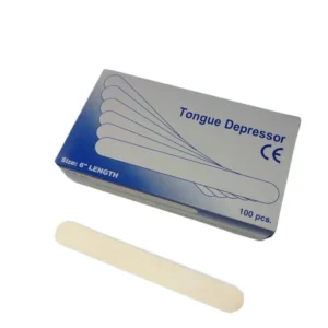 Disposable Wooden Tongue Depressor – Non-Sterile, Medical Grade (Box of 100)