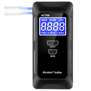 ACT268 Digital Breathalyzer – Semiconductor Sensor Alcohol Tester, 2.0" LCD, 0.00–2.00‰ BAC, 50 Records