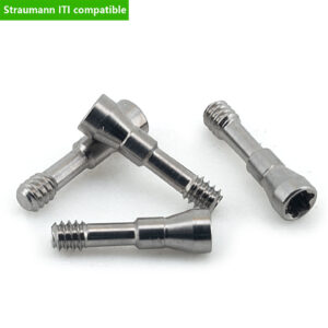 Grade 5 Titanium Abutment Screw for Straumann Prosthesis Screw CNC Machined Precise Fit Clinic Lab OEM Factory Wholesale Price