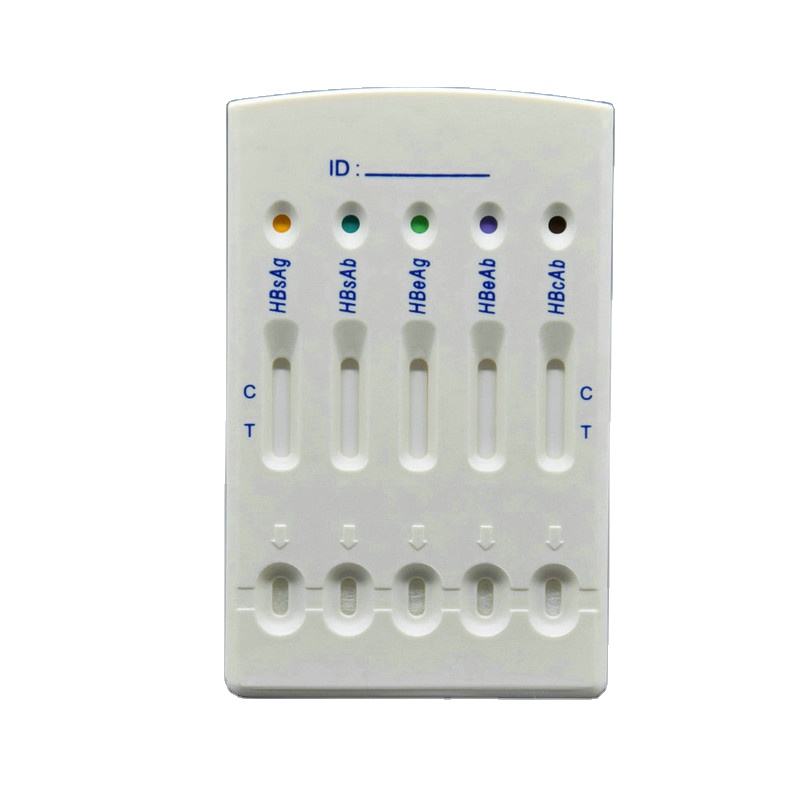 HBV 5-Panel Rapid Test incl. Anti-HBs (HBsAg/HBsAb/HBeAg/HBeAb/HBcAb) – One-Step, CE, Hepatitis B
