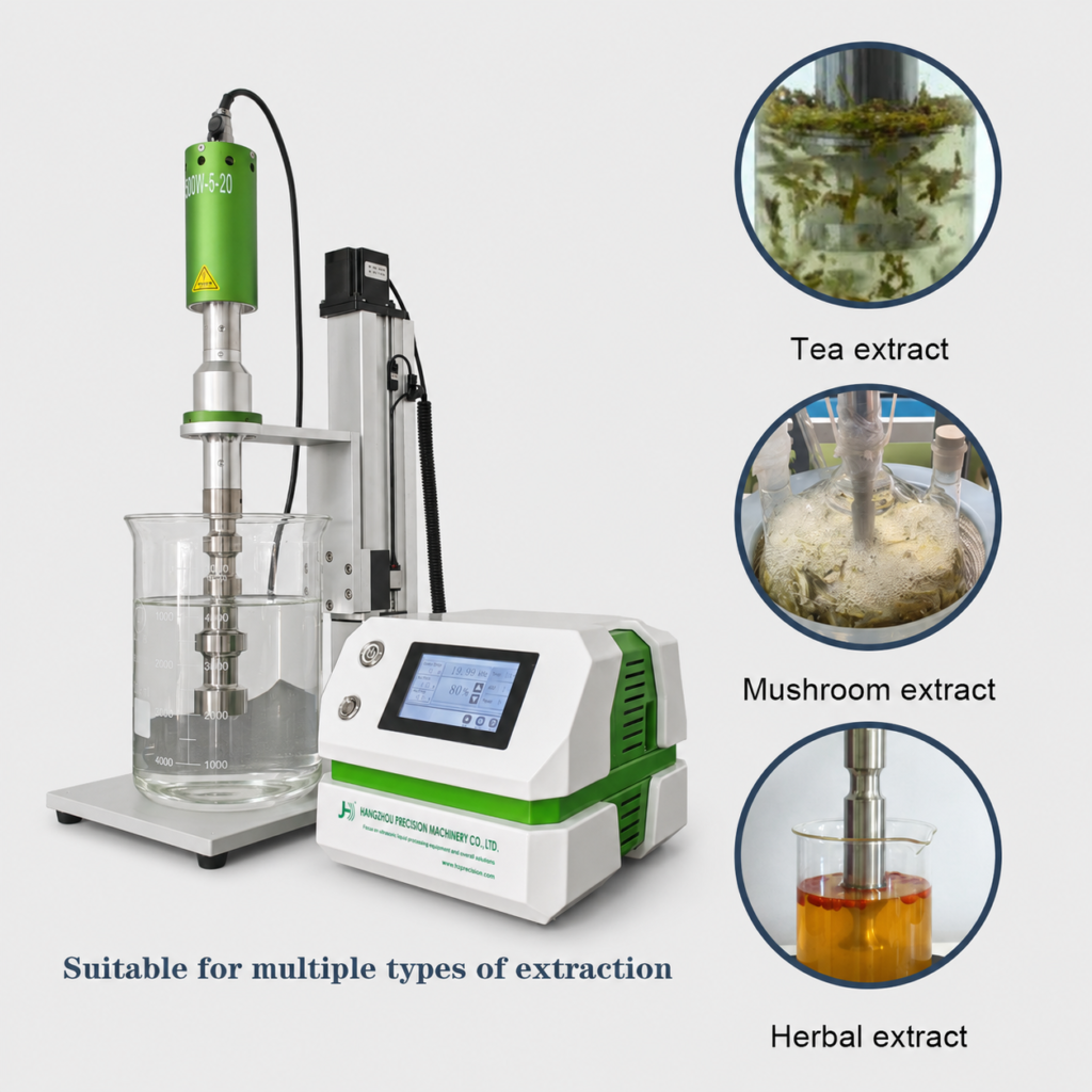 JH1500W 20kHz 1500W Laboratory Ultrasonic Homogenizer / Sonicator with Titanium Probe & Electric Bracket
