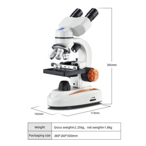 Murzider MSD002-B Binocular Biological Microscope – 40X–1000X for Laboratory, Clinic & School